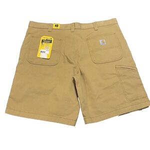 Carhartt Work Shorts Rugged Flex Canvas Men's 40 Brown Relaxed Fit 10" New